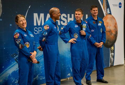 Artemis II Crew at NASA Marshall