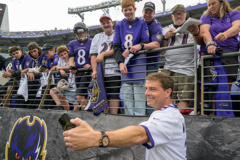 NASA Astronaut Reid Wiseman Attends Ravens vs. Saints Game