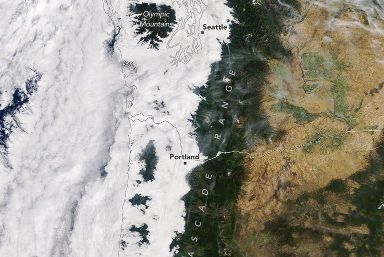 Cloudy Cloak Over the Northwest