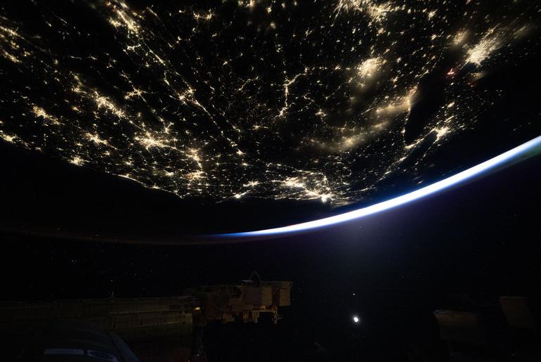 Space Station View of Earth at Night