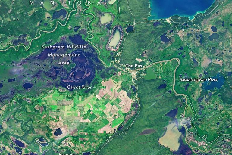 An Agricultural “Island” in the Saskatchewan River Delta