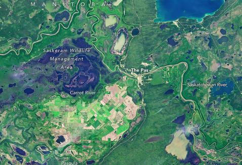 An Agricultural “Island” in the Saskatchewan River Delta