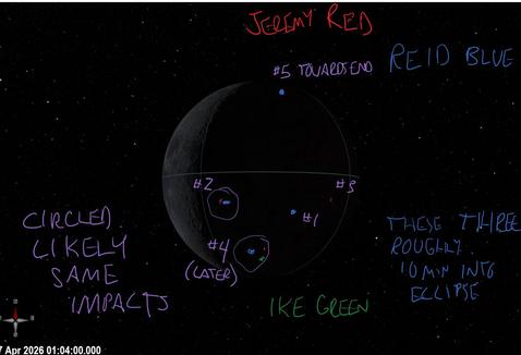 Artemis II Crew Moon Photo Annotations