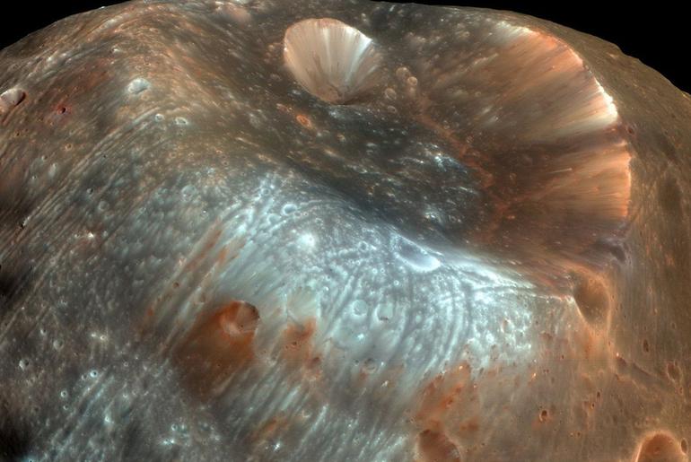APOD: 2026 October 9 – Stickney Crater